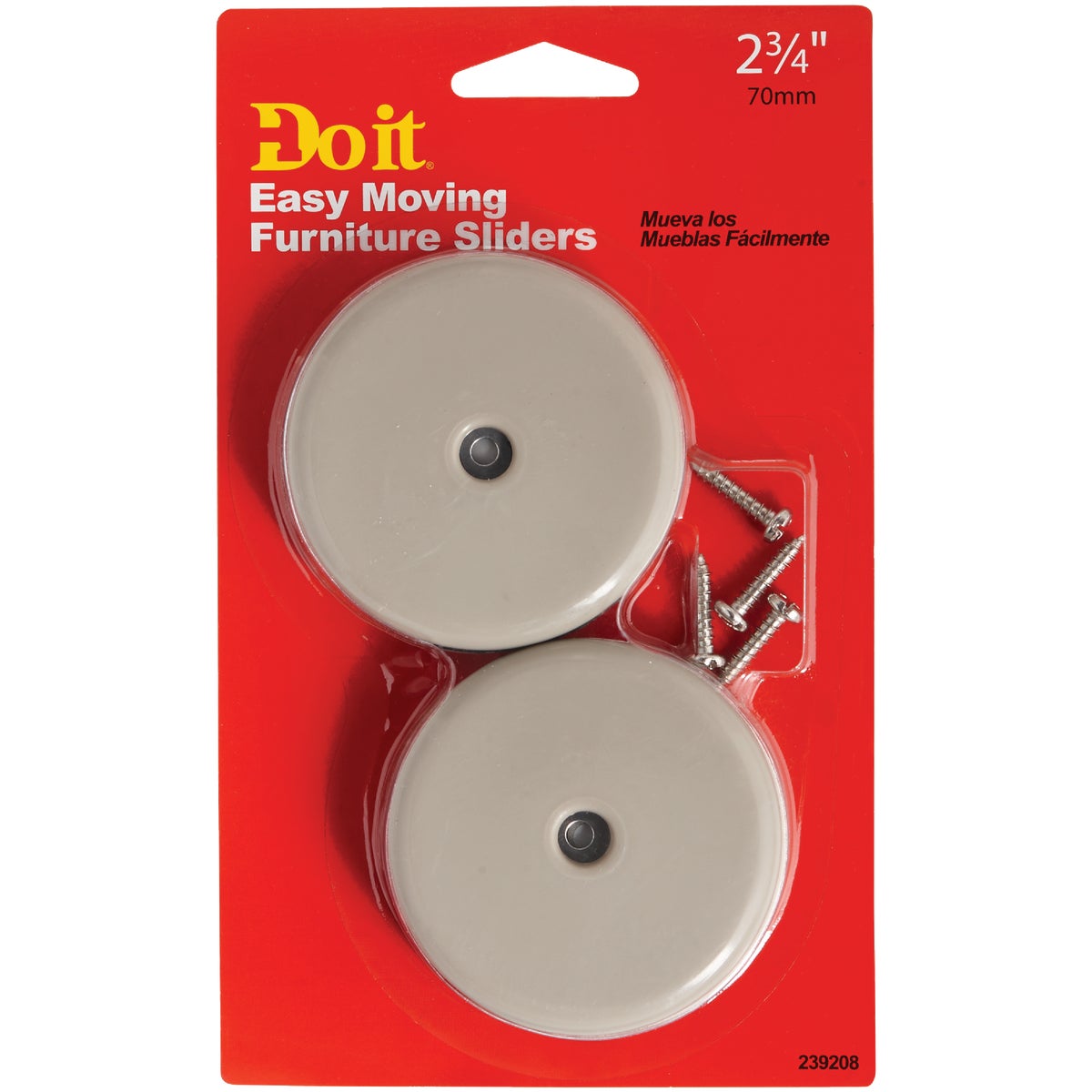 Do it 2-3/4 In. Round Adhesive or Screw on Furniture Glide, (4-Pack) Image 2