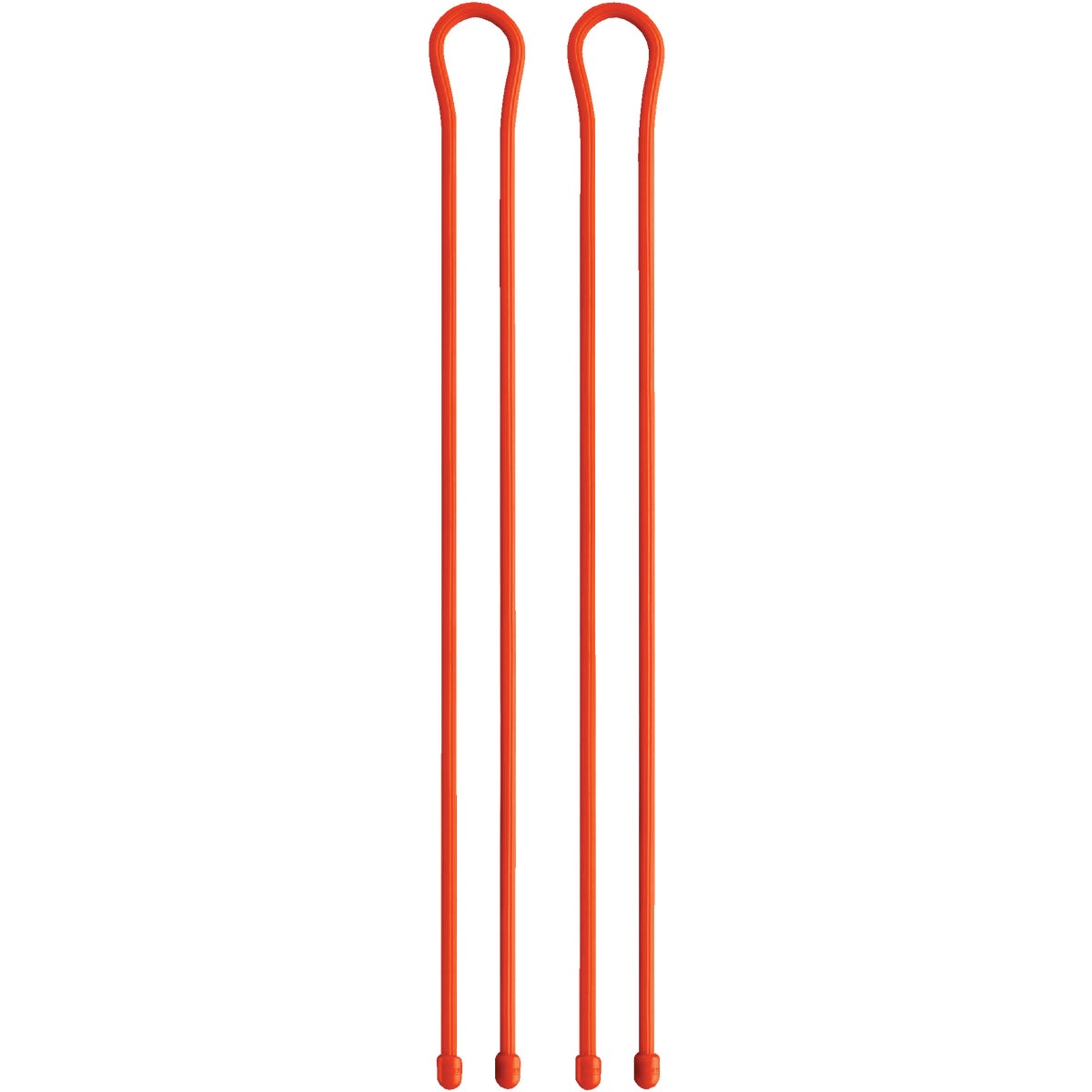Gear Tie 32 In. Reusable Rubber Twist Tie - Bright Orange (2-Pack) Image 3