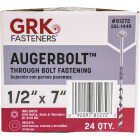 GRK AugerBolt 1/2 In. x 7 In. Galvanized Hex Through Bolt (24-Count) Image 1