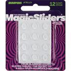 Magic Sliders 1/2 In. Round Clear Self-Stick Bumper (12-Pack) Image 1