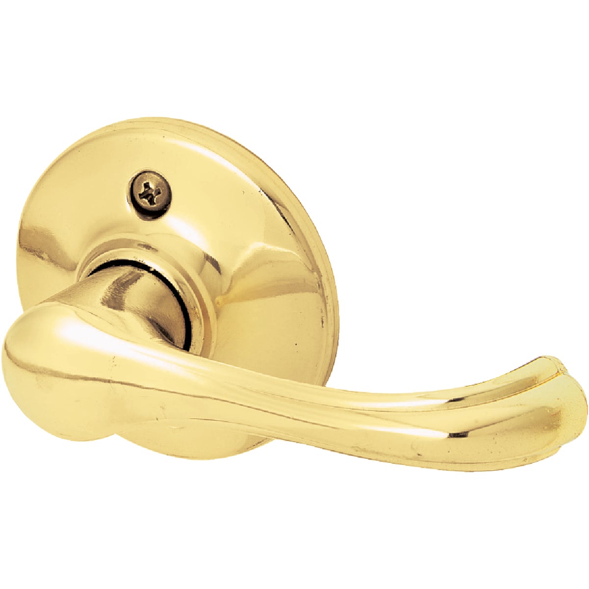 Kwikset Bright Brass Dorian Dummy Door Lever