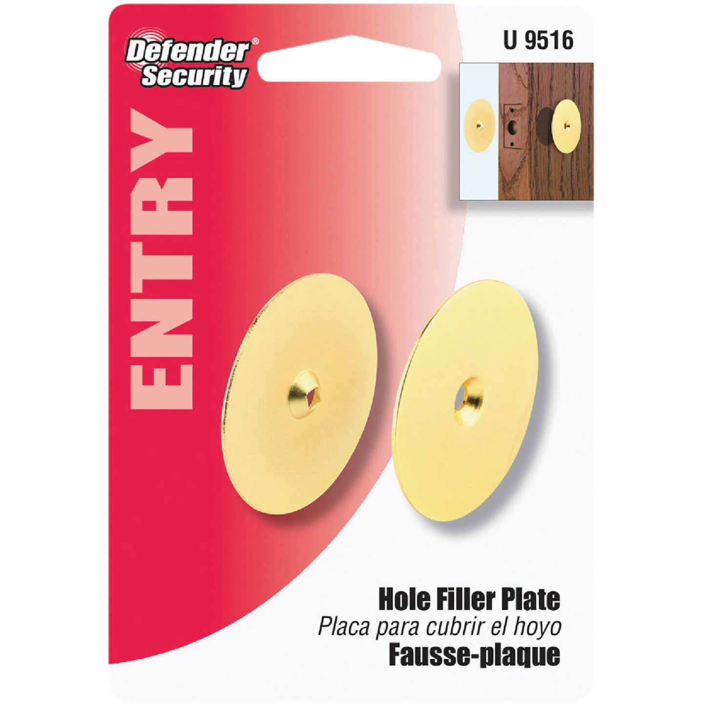 Defender Security Brass Hole Cover Image 2