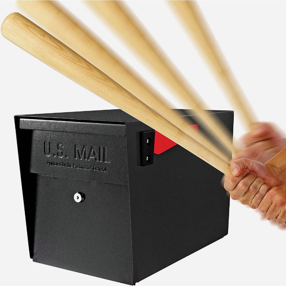 Mail Boss Black Steel Locking Security Post Mount Mailbox Image 5