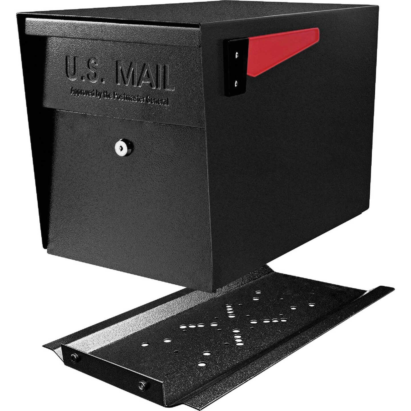 Mail Boss Black Steel Locking Security Post Mount Mailbox Image 9