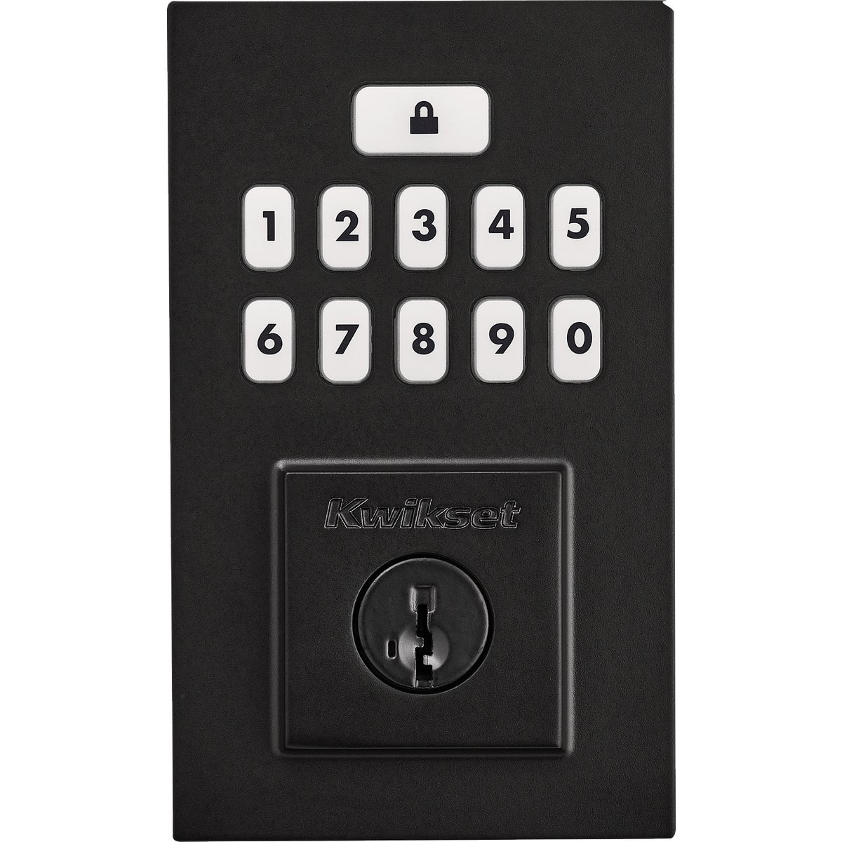 Kwikset Signature Series Contemporary SmartCode Matte Black Electronic Deadbolt