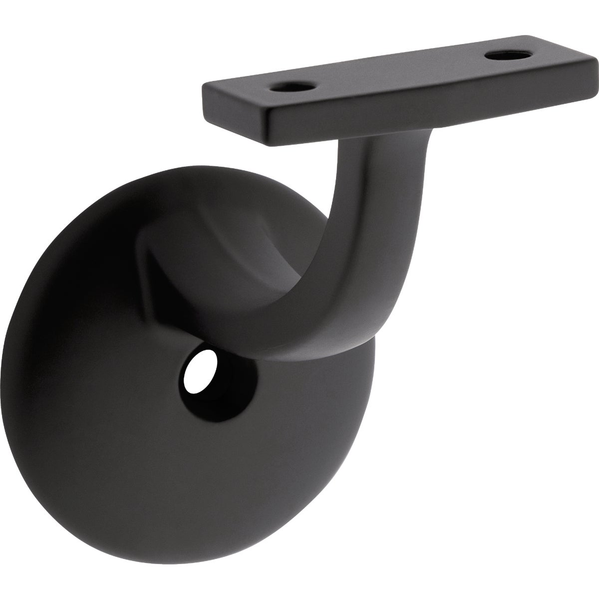 National Hardware Matte Black 1-Piece Handrail Bracket (Bag)