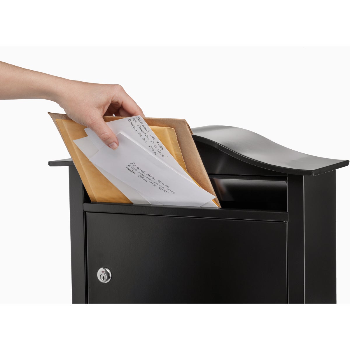 Architectural Mailboxes Saratoga Medium Steel Black Locking Wall Mount Mailbox Image 3