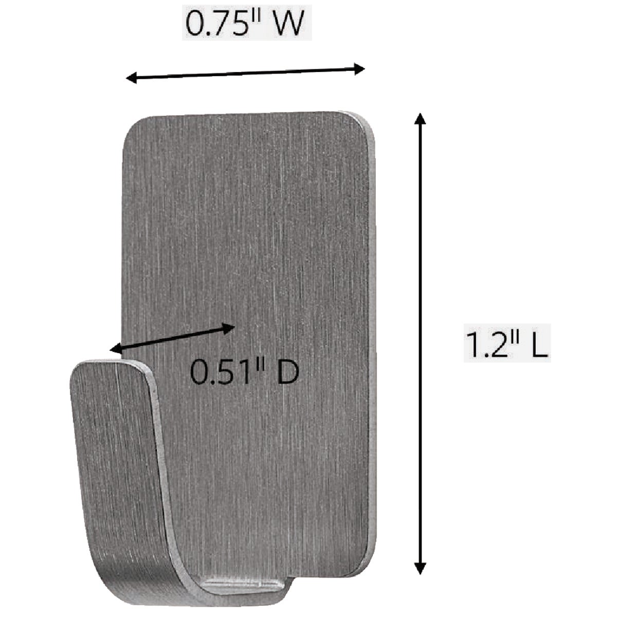 Command Small Stainless Steel Metal Hooks, 4 Hooks, 5 Strips Image 8