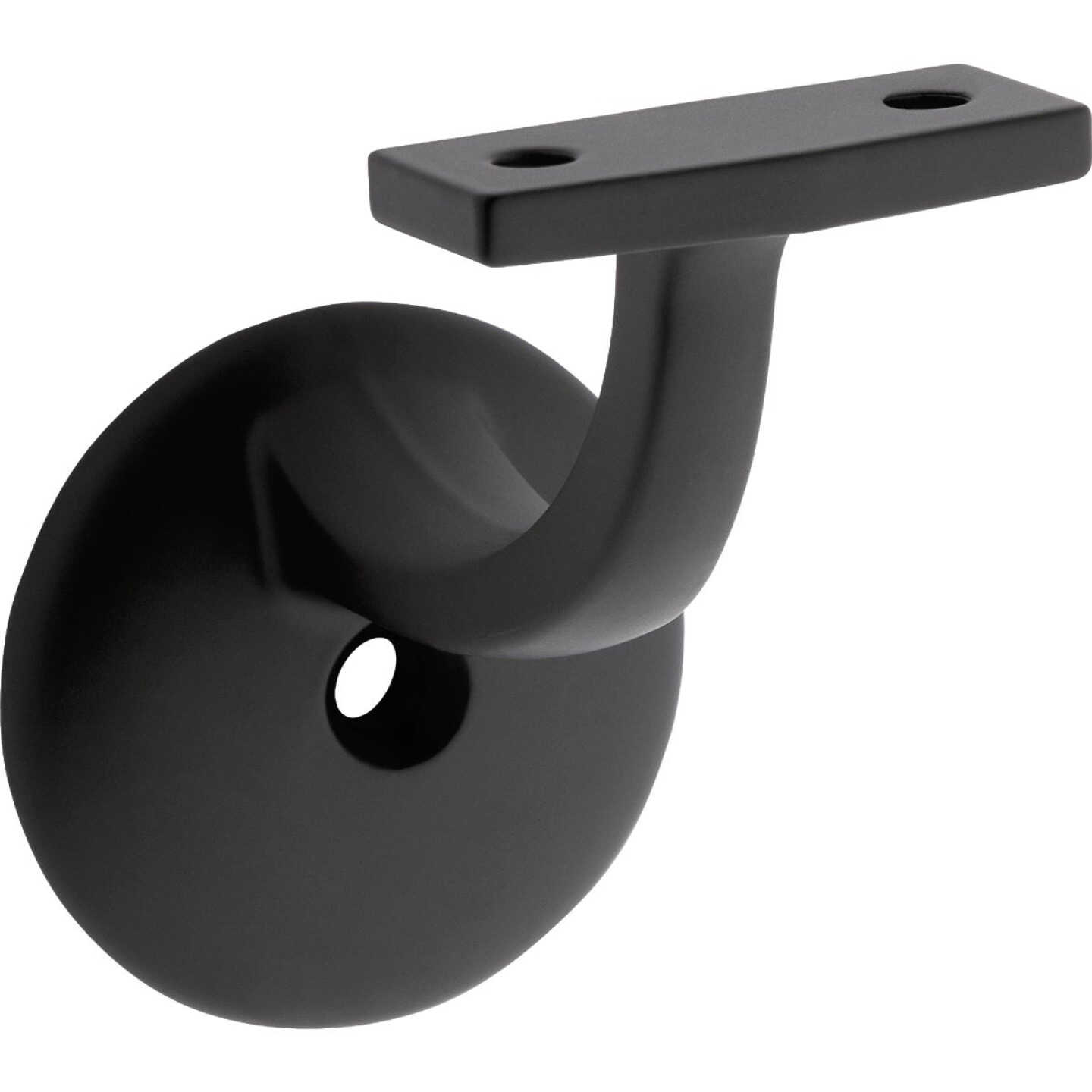 National Hardware Matte Black Zinc Handrail Bracket Image 1