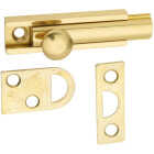 National Hardware Gallery Series 2 In. Polished Brass Door Surface Bolt Image 1