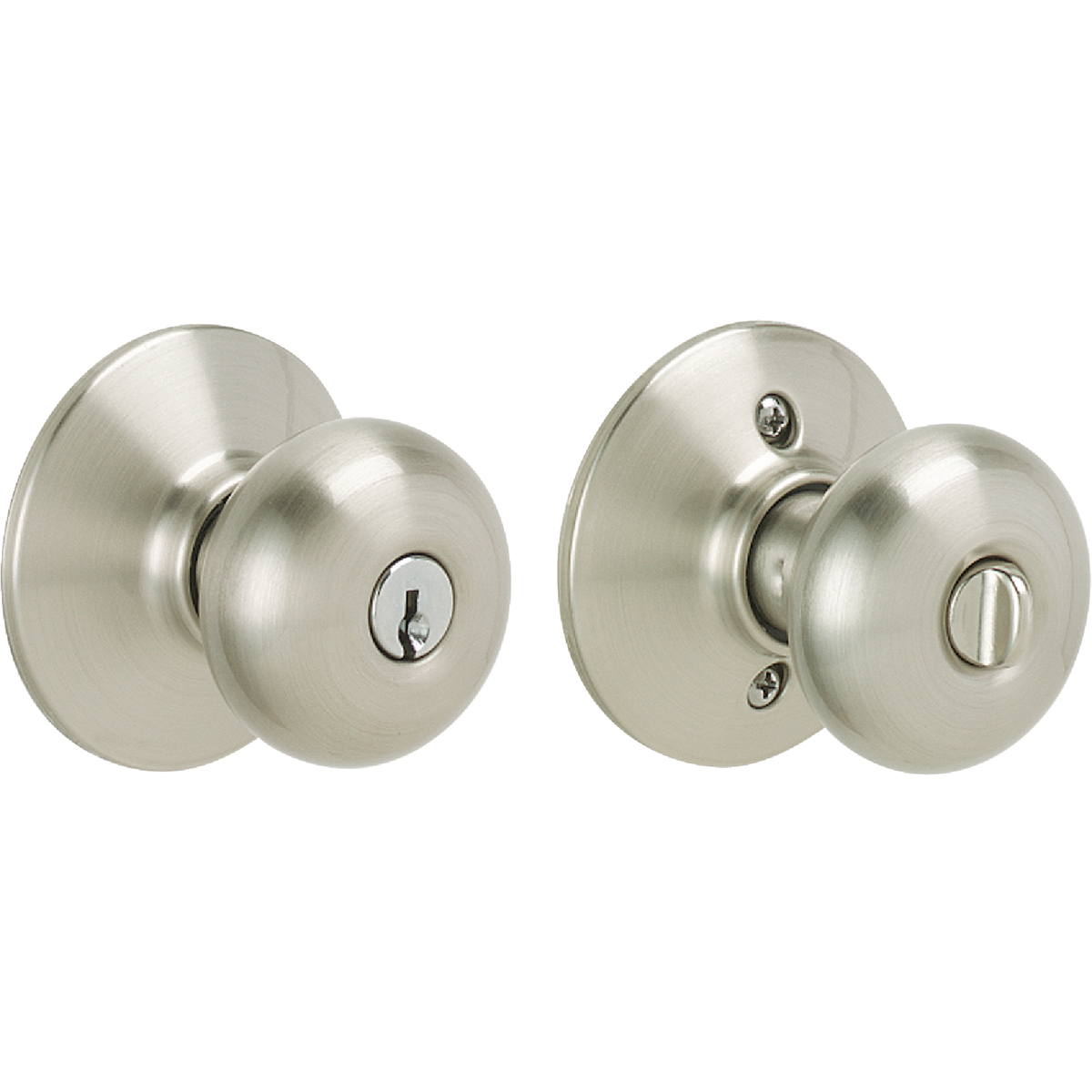 Schlage Plymouth Satin Nickel Entry Door Knob  Image 1