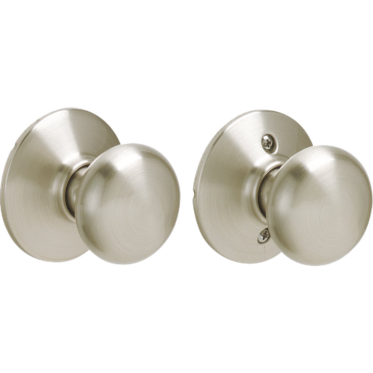 Schlage Plymouth Satin Nickel Hall & Closet Door Knob Image 1