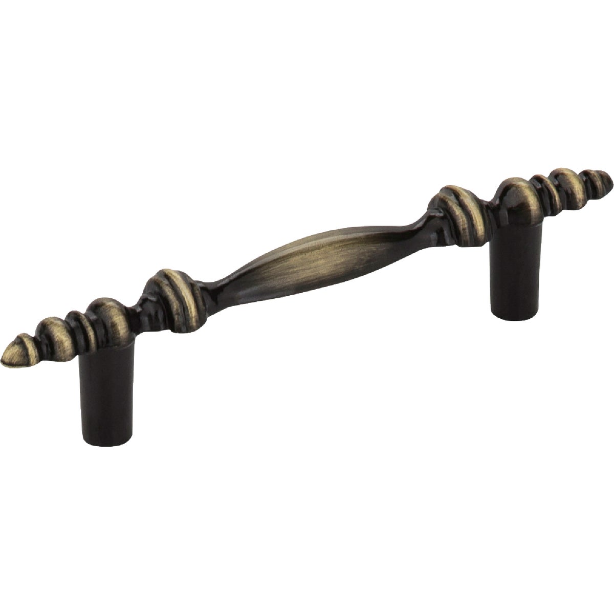 Elements Kingsport 4-3/8 In. Overall Length Brushed Antique Brass Baroque Cabinet Pull
