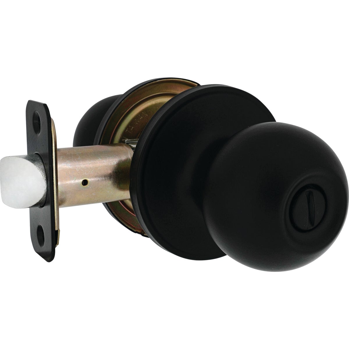 Steel Pro Matte Black Bed & Bath Door Knob Image 3