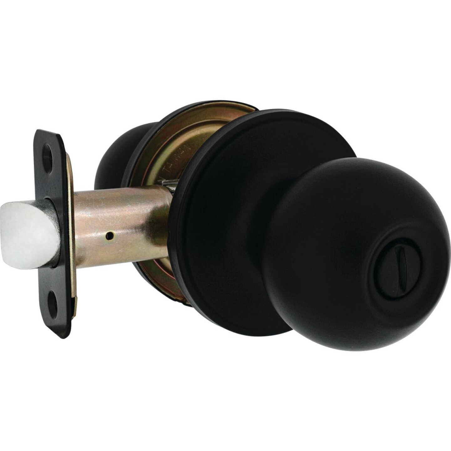 Steel Pro Matte Black Bed & Bath Door Knob Image 3