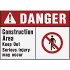 Hy-Ko Danger Construction Area Sign Image 1