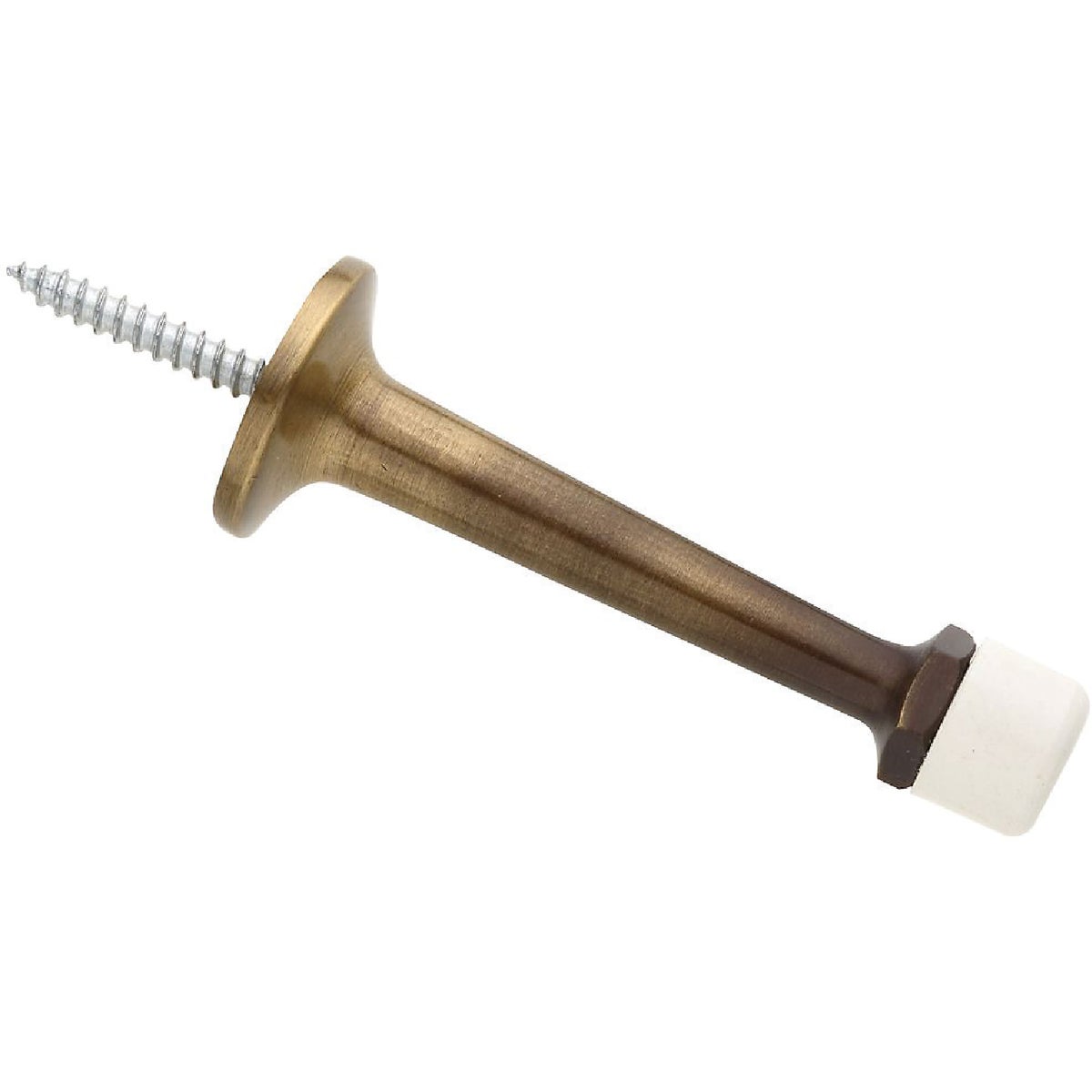 National Hardware Gallery 3 In. Antique Brass Door Stop Image 1