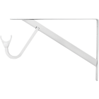 John Sterling Closet-Pro 8 In. H. x 12 In. D. Snap-In Closet Shelf & Rod Bracket, White Image 1