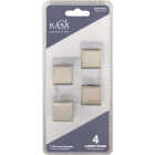 KasaWare 1 In. Diameter Satin Nickel Flared Foot Square Knob (4-Pack) Image 3