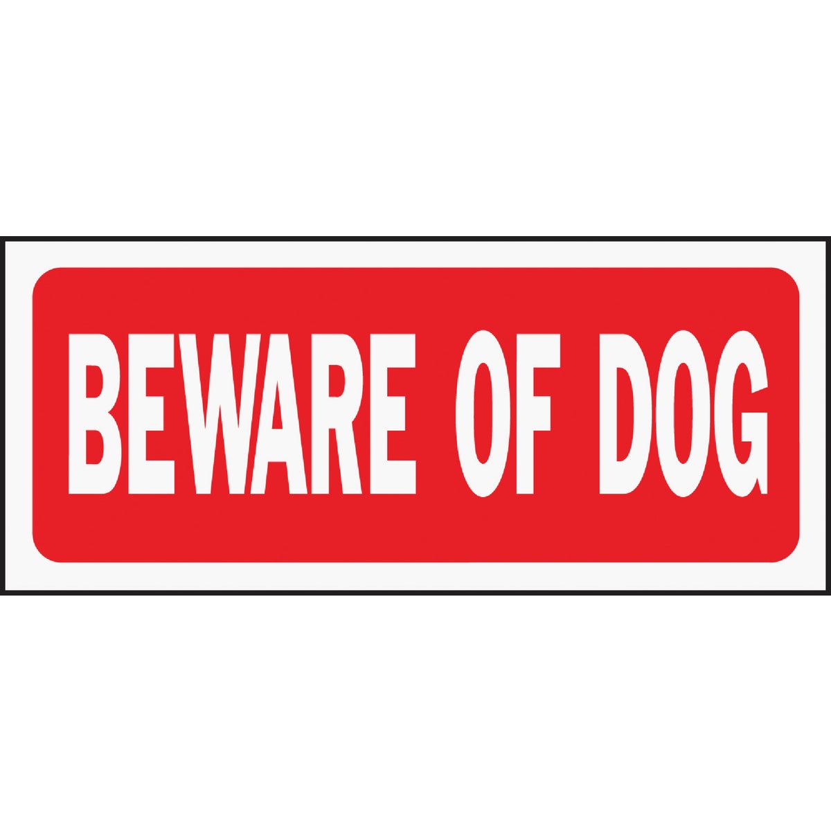 Hy-Ko Plastic Sign, Beware Of Dog