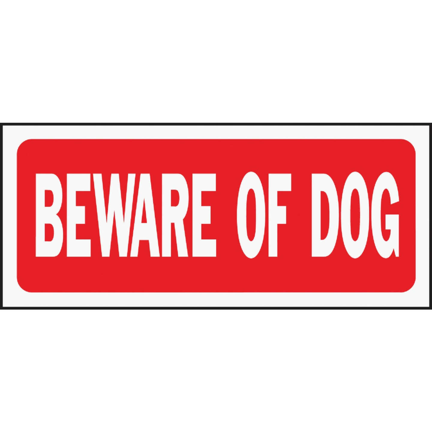 Hy-Ko Plastic Sign, Beware Of Dog Image 1