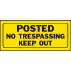 Hy-Ko Plastic Sign, Posted No Trespassing Keep Out Image 1