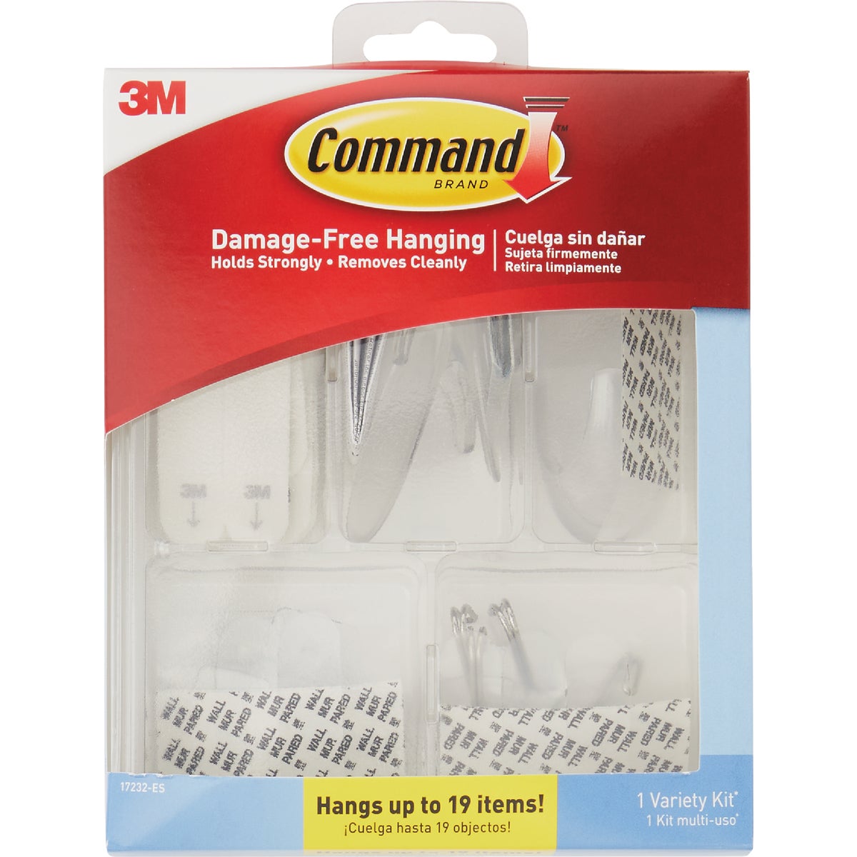 Command Clear Strips, Wire Hooks & Wall Hooks Variety Kit, 53-Pack Image 2
