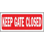 Hy-Ko Plastic Sign, Keep Gate Closed Image 1