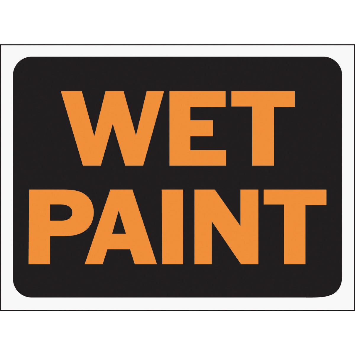 Hy-Ko 9x12 Plastic Sign, Wet Paint