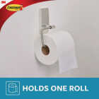 Command Bath Satin Nickel Adhesive Toilet Paper Holder, 2 Strips Image 6