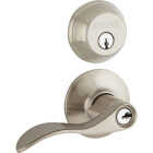 Schlage Accent Satin Nickel Single Cylinder Deadbolt & Door Lever Combo Lockset Image 1