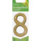 Hy-Ko 4 In. Brushed Brass Number 8 Image 2