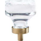 Amerock Glacio Square Clear/Golden Champagne Cabinet Knob Image 1