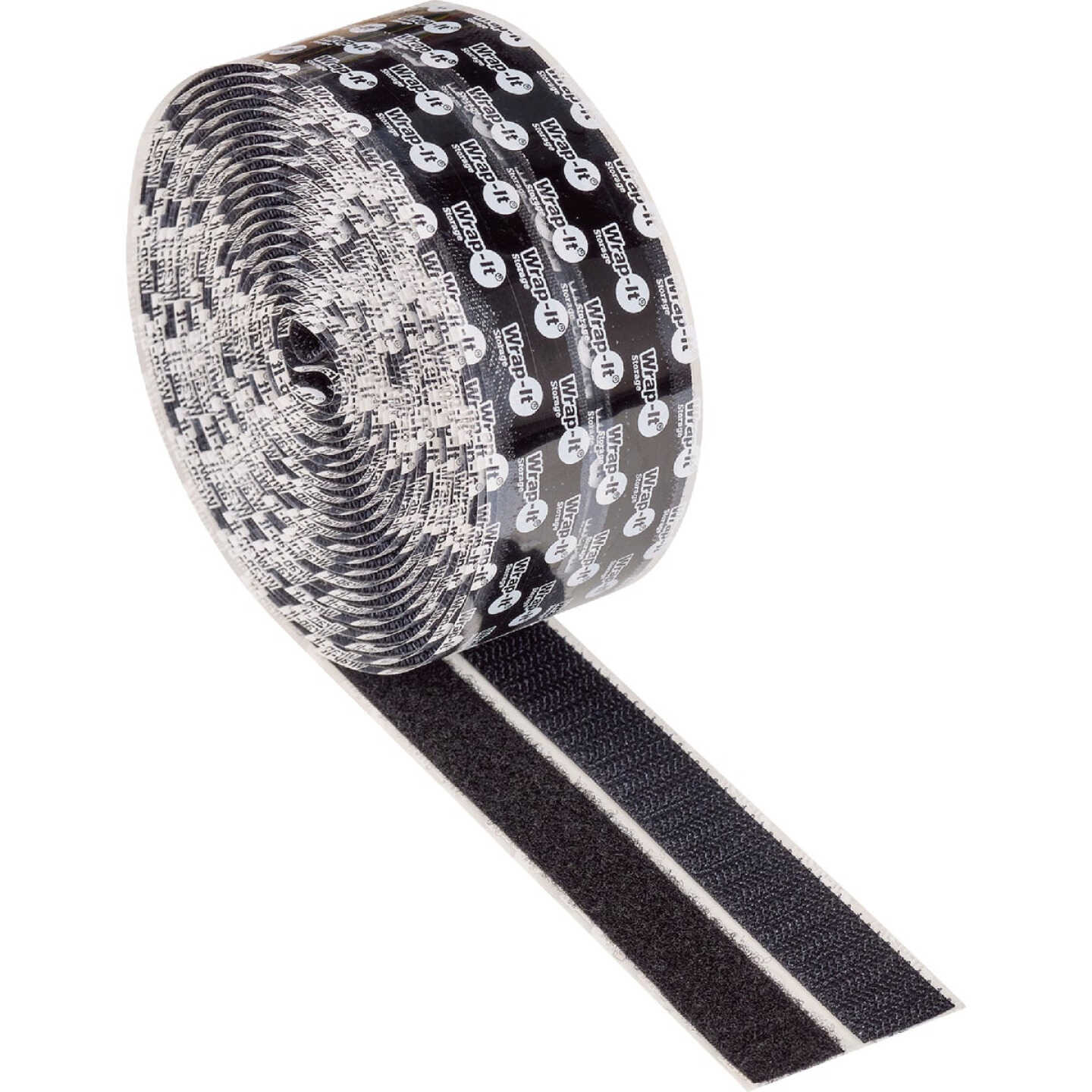 Wrap-It Storage Stick 'Em 3/4 In. x 15 Ft. Black Hook & Loop Roll Image 1