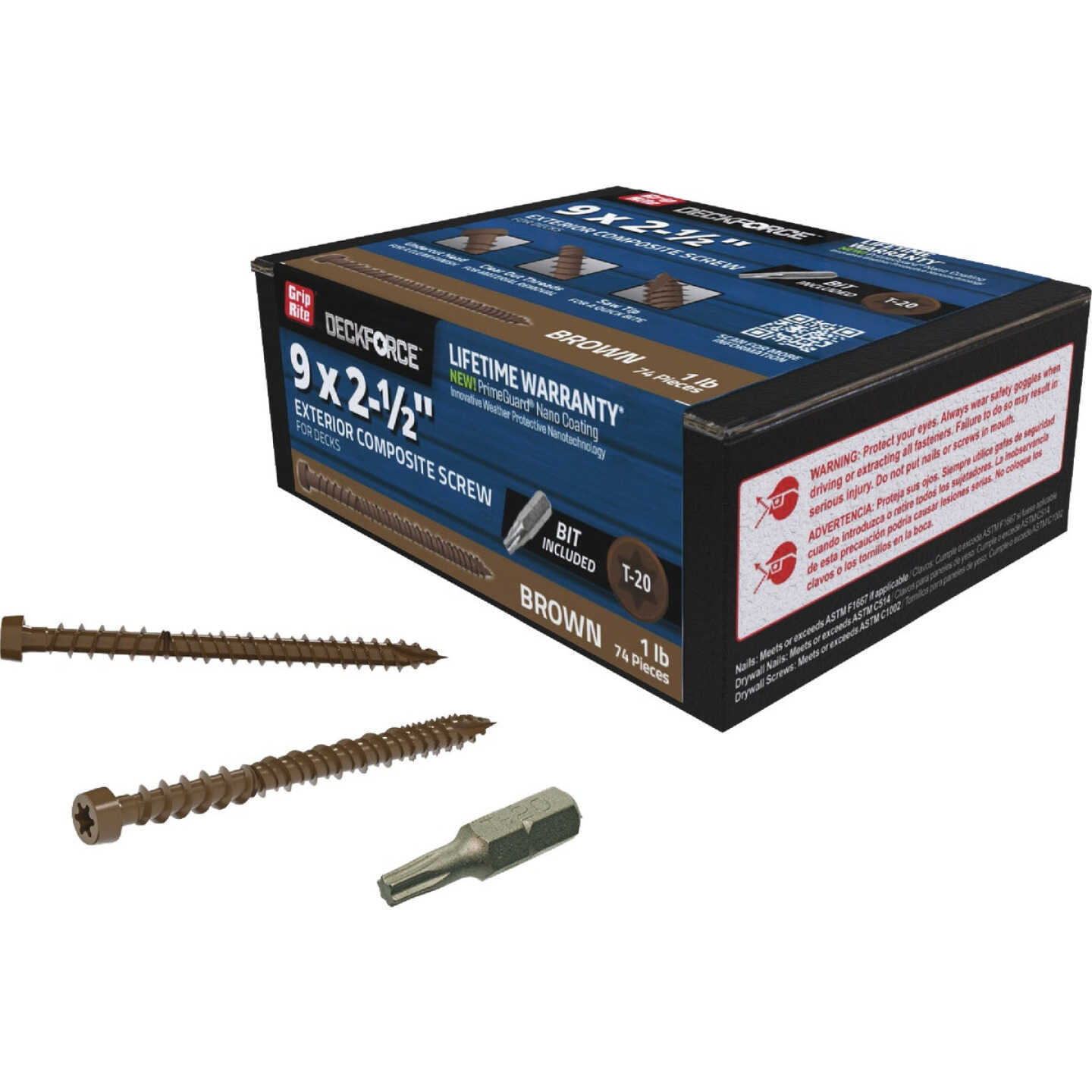 Grip-Rite DeckForce 2-1/2 In. Composite Acacia Deck Screw (1 Lb.) Image 2