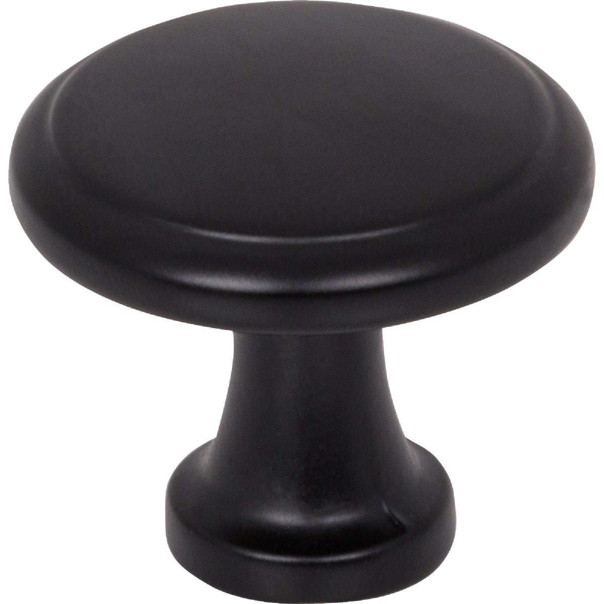 KasaWare 1-3/16 In. Diameter Matte Black Flat Round Knob (10-Pack)