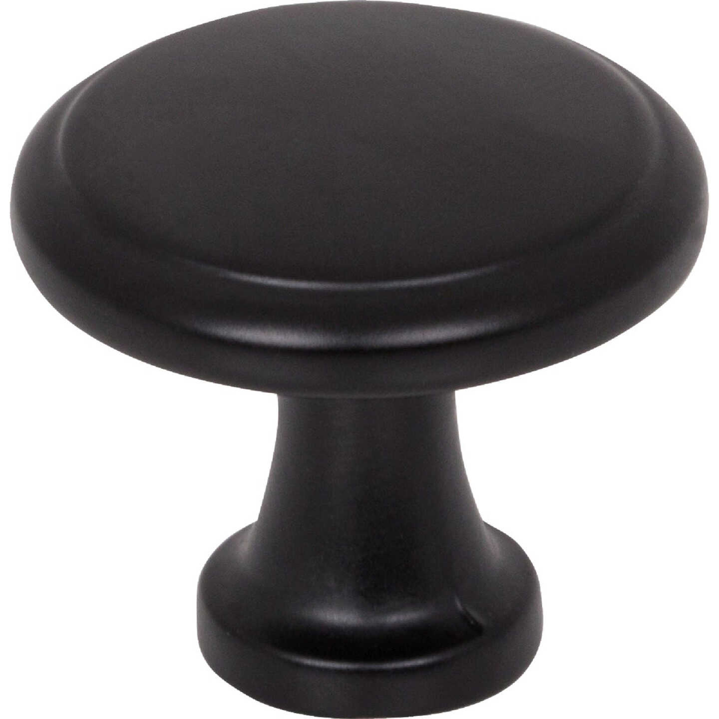 KasaWare 1-3/16 In. Diameter Matte Black Flat Round Knob (10-Pack) Image 1