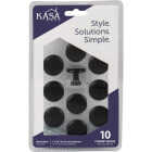 KasaWare 1-3/16 In. Diameter Matte Black Flat Round Knob (10-Pack) Image 2