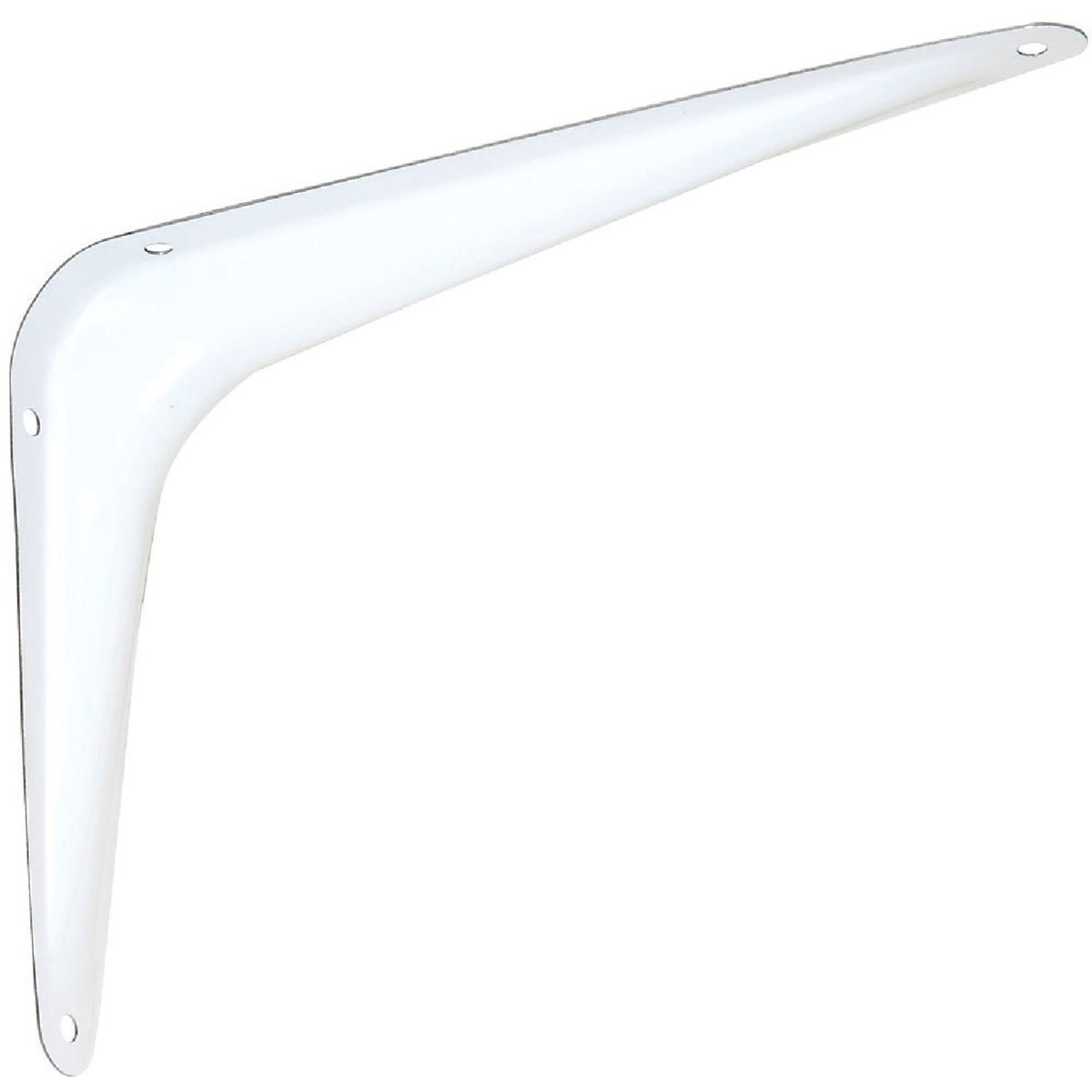National Hardware 6 In. D. x 8 In. H. White Steel Shelf Bracket Image 1