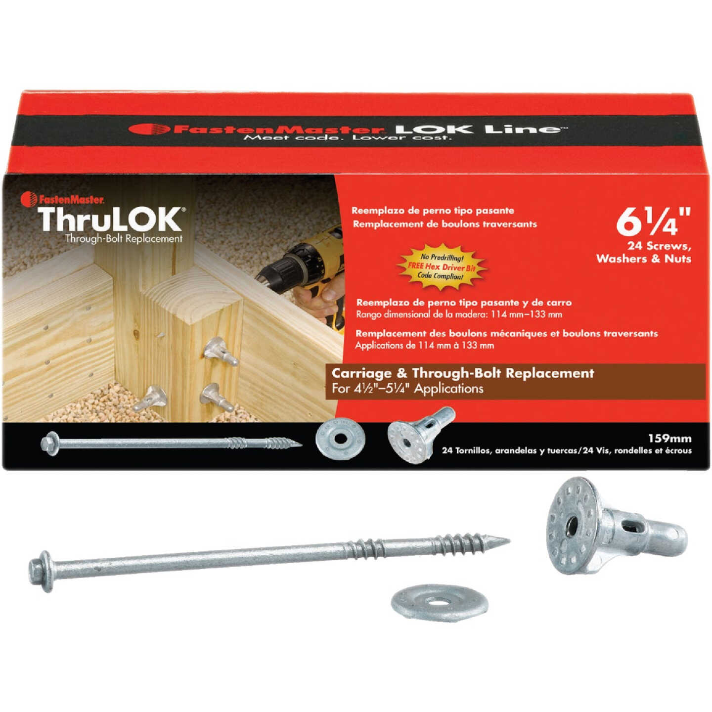 ThruLok 6-1/4 In. Galvanized Screw Bolt (24 Ct.) Image 1