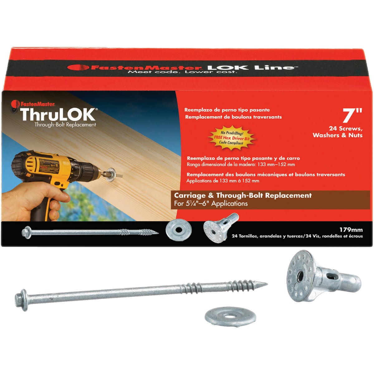 ThruLok 7 In. Galvanized Screw Bolt (24 Ct.) Image 6