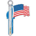 Lucky Line American Flag Design Decorative House Key, KW11 Image 1
