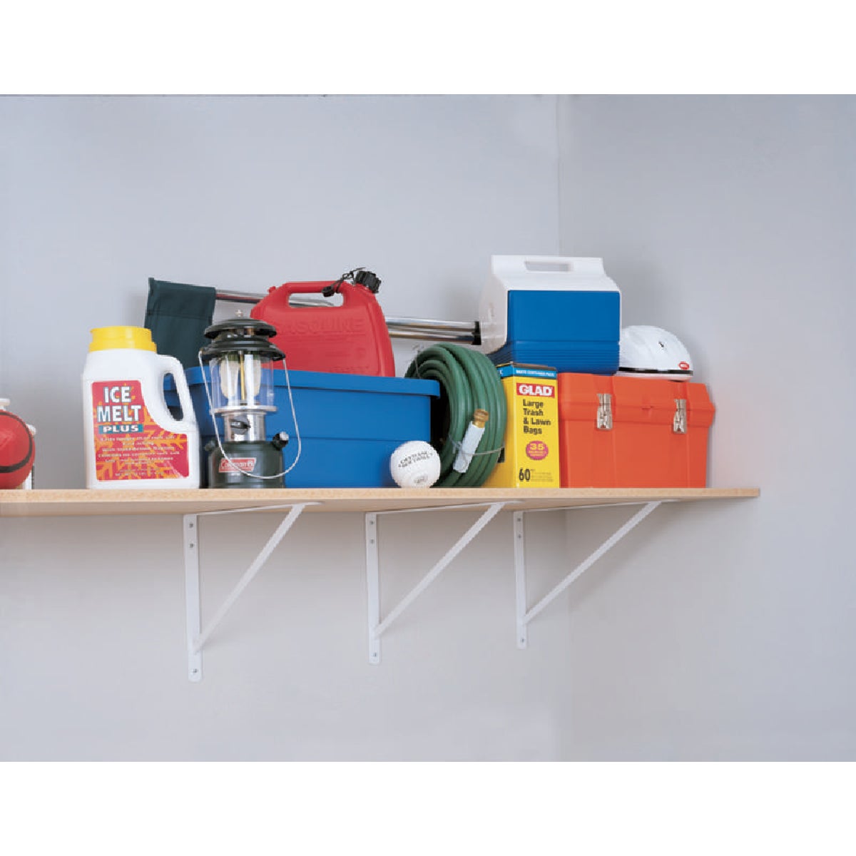 Knape & Vogt 208 Series 20 In. D. x 13 In. H. White Super Duty L-Bracket Image 3