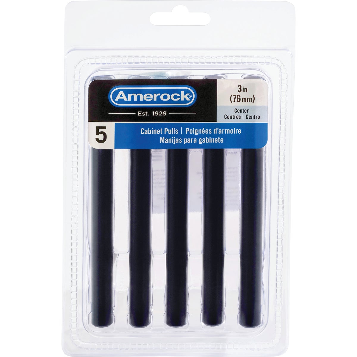 Amerock Bar Pulls 3 In. Black Bronze Cabinet Pull (5-Pack) Image 2