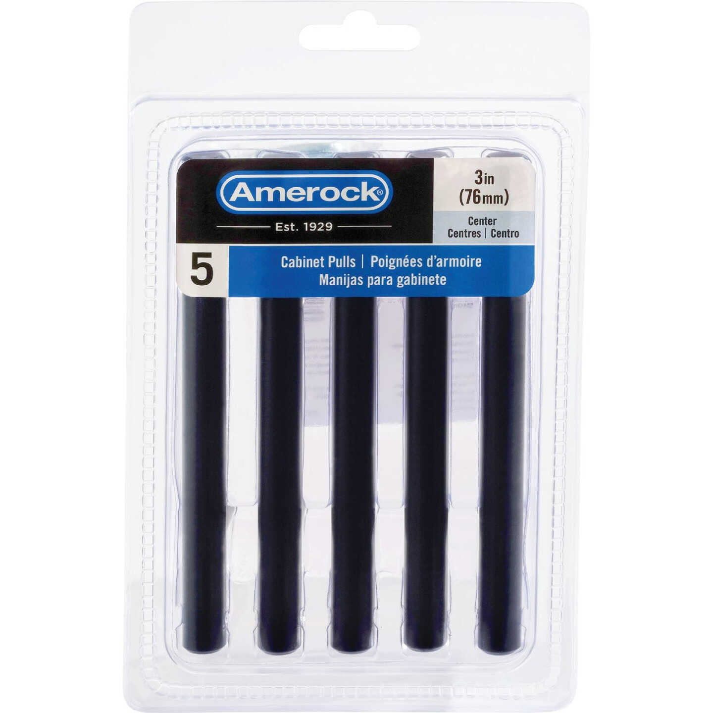 Amerock Bar Pulls 3 In. Black Bronze Cabinet Pull (5-Pack) Image 2