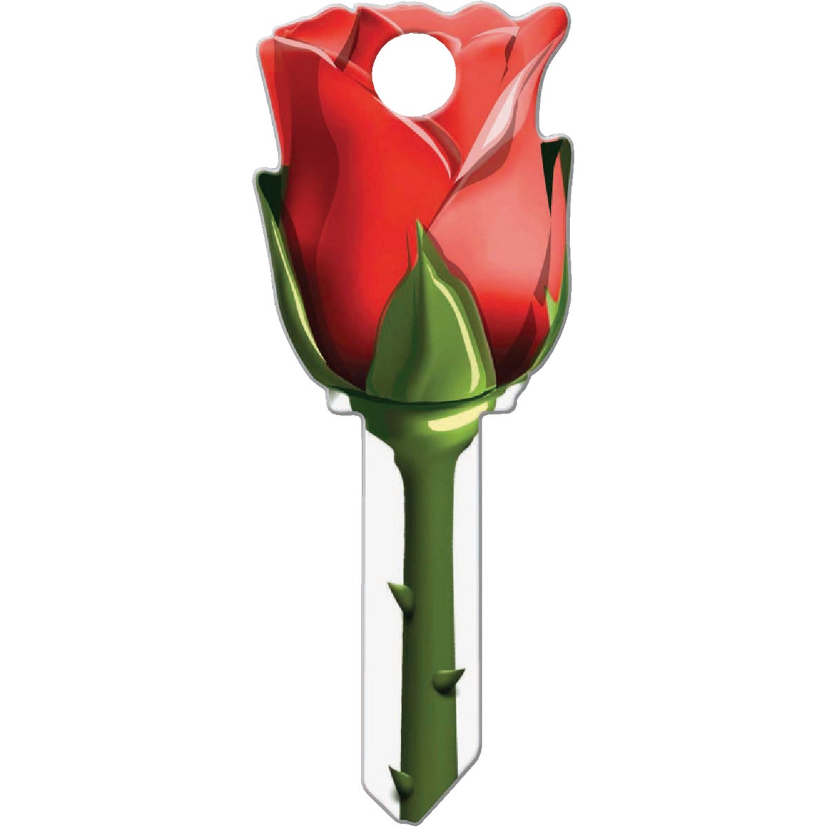 Lucky Line Rose Design Decorative House Key, KW11 
