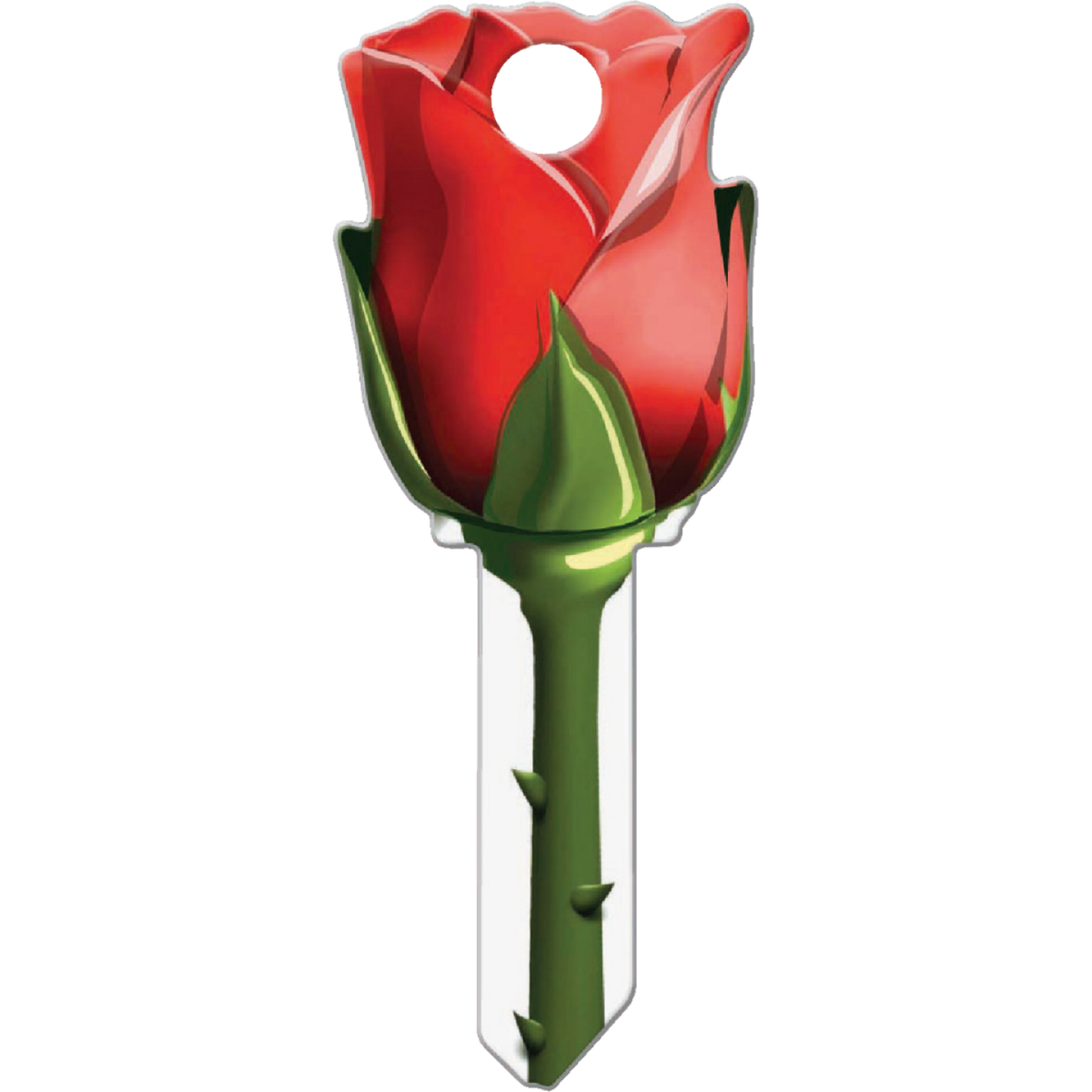Lucky Line Rose Design Decorative House Key, SC1 Image 1