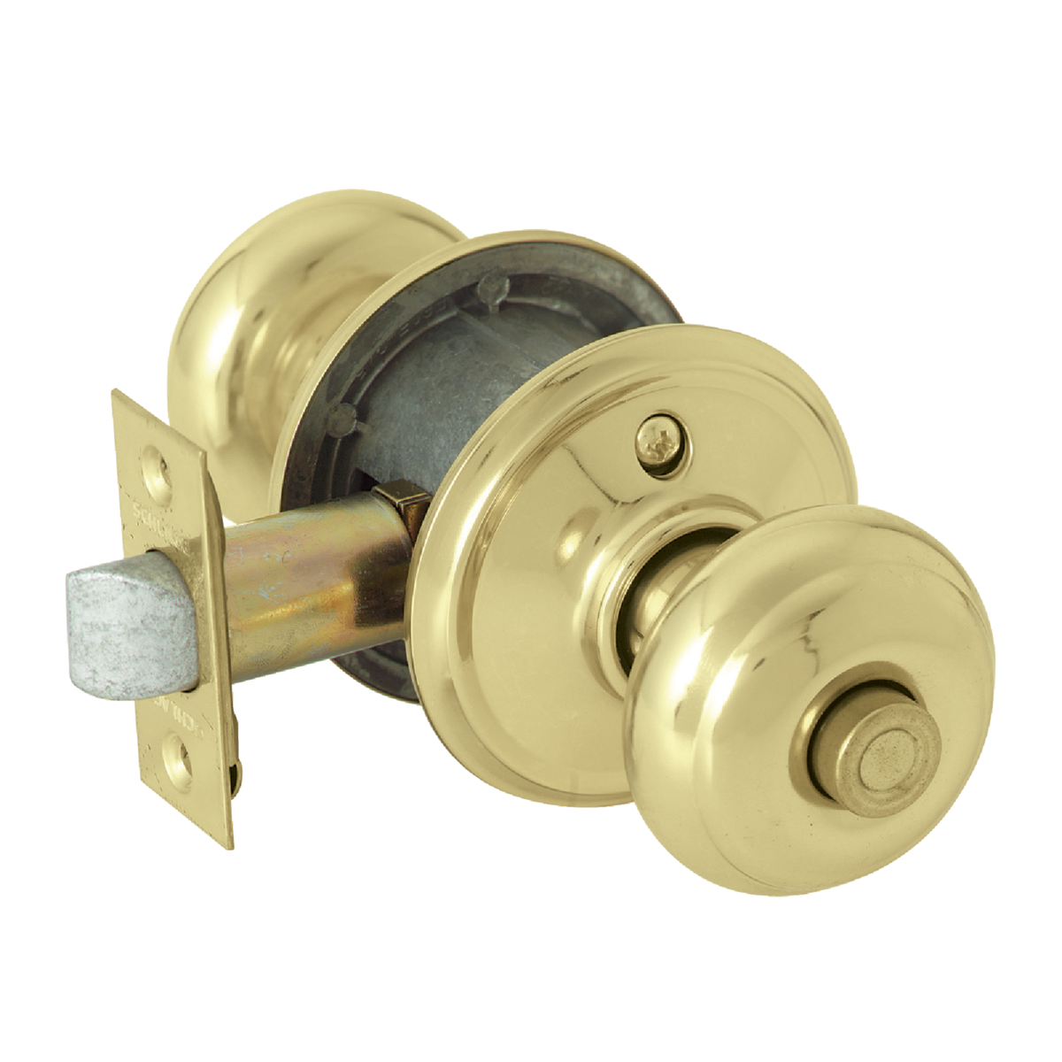 Schlage Georgian Bright Brass Bed & Bath Door Knob