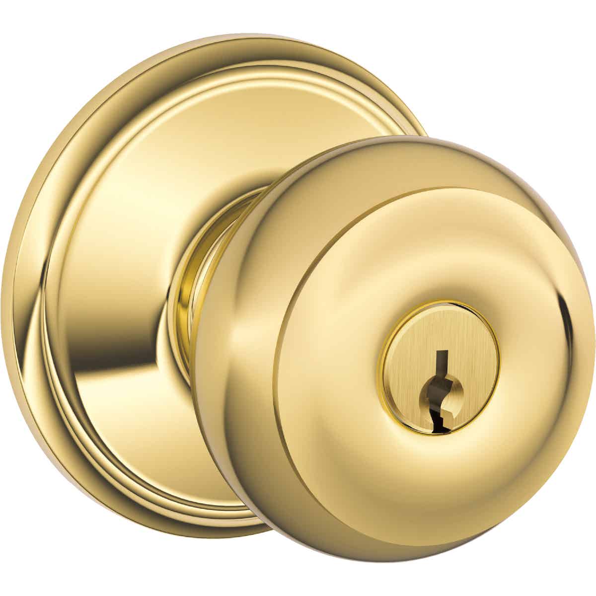 Schlage Georgian Bright Brass Entry Door Knob 
