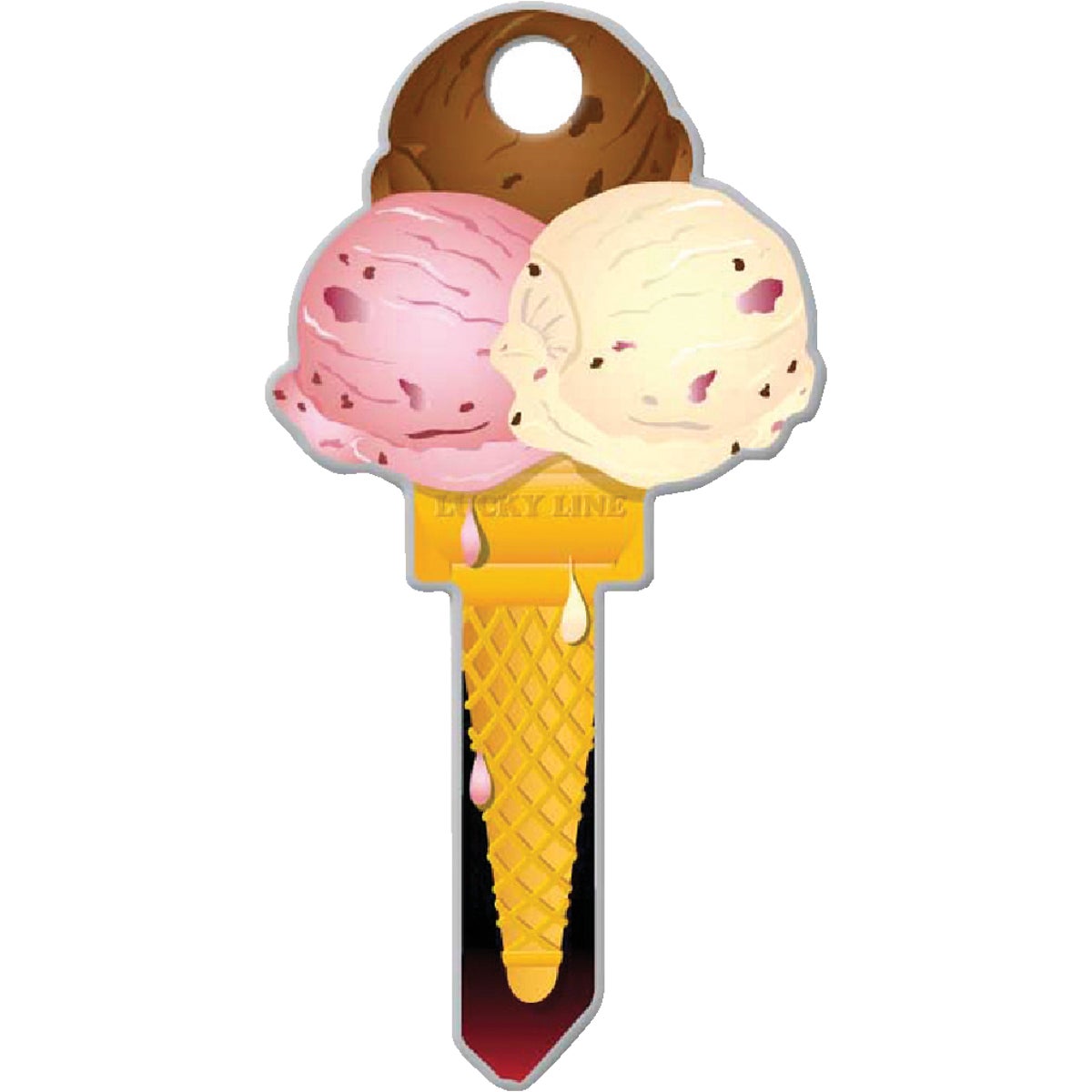 Lucky Line Ice Cream Design Decorative House Key, KW11 